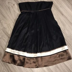 Nine West Silk and Cotton Pleated Dress